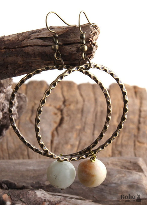 Boho Earrings, RH Dangle Earrings, Loop